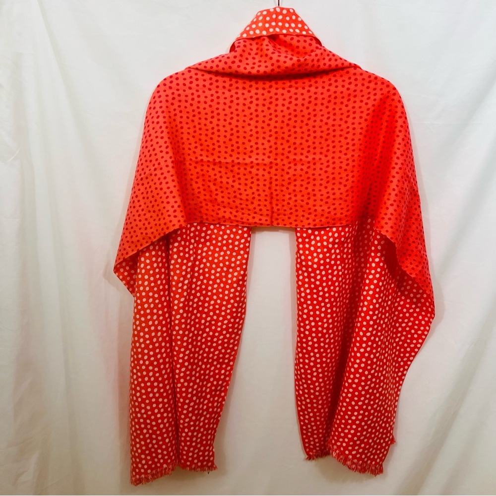 NWOT!! Vera Bradley Coral Meadow Reversible Polka Dots Print Scarf - Picture 4 of 7